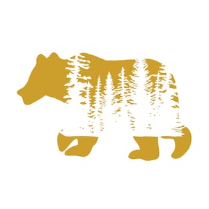 Bear Tree Silhouette, Outdoors SVG , Nature, Mountains, Forest SVG, Trees, Pine Trees, Motivational Quote SVG File, Cutting File, Cut File