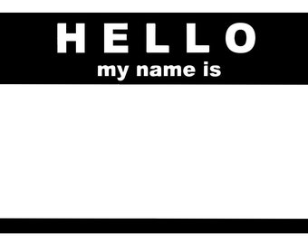 Hello My Name Is Vinyl Decal, Custom Car Decal