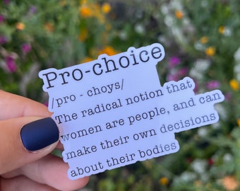ProChoice Definition Sticker, Women's Rights, Laptop, Tablet