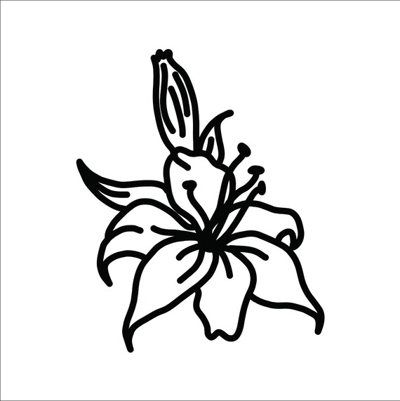 Lilly Flower Outline Svg Lilly Cutting File Flower Svg Etsy Lilly Flower Outline Svg Lilly Cutting File Flower Svg Etsy