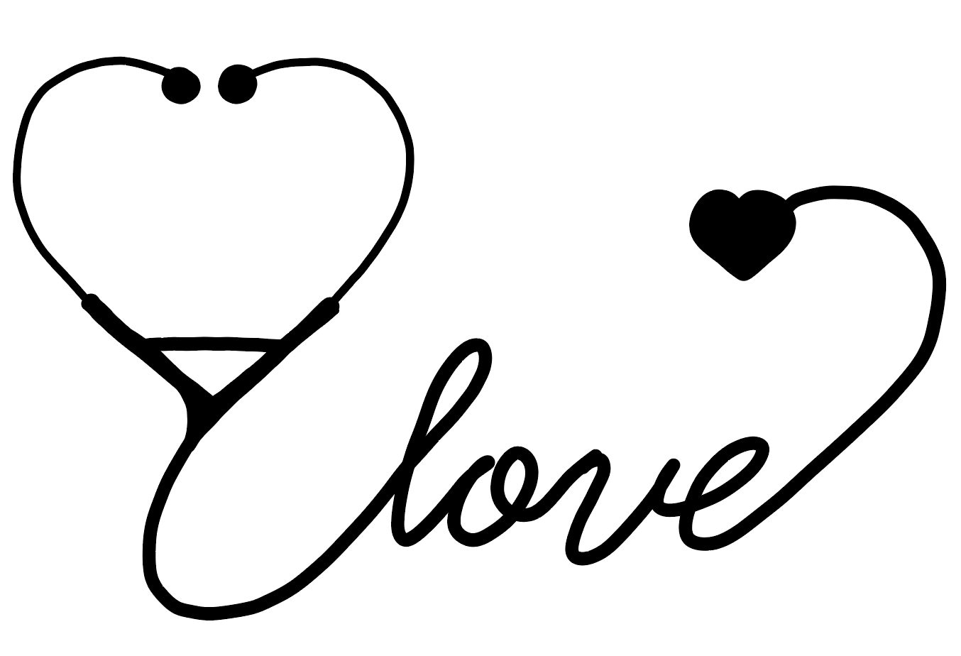Love Stethoscope Nurse Doctor Veterinarian Vet Tech SVG | Etsy