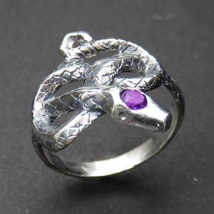 Serpent Ring - Amethist Ring - Snake Ring - Geknoopte Snake Ring - Cadeau voor haar - Cadeau voor vriendin - Cadeau voor vrouw - Cadeau voor vrouw