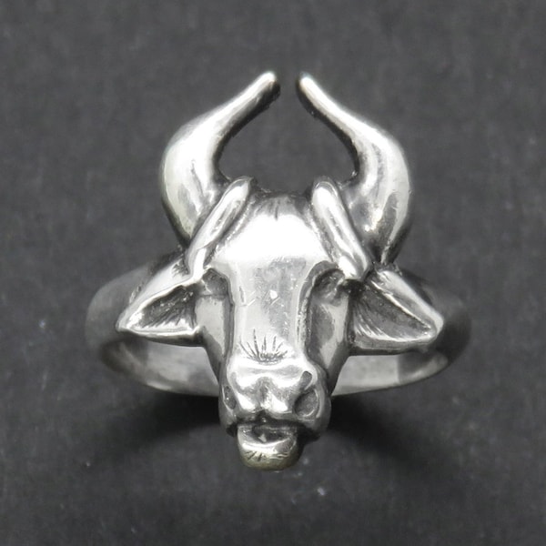 Taurus Ring - Sterling Silver Ox Ring - Bull Ring - Astrology Ring - Zodiac Ring - Totem Ring - Pagan Ring - Gift for Him - Chinese Zodiac