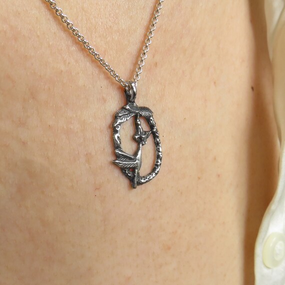 Collana Colibrì In Argento 925 Con Agata Muschiata – Ciondolo Goccia – Gioiello Significativo Per Donne – Regalo Con Confezione