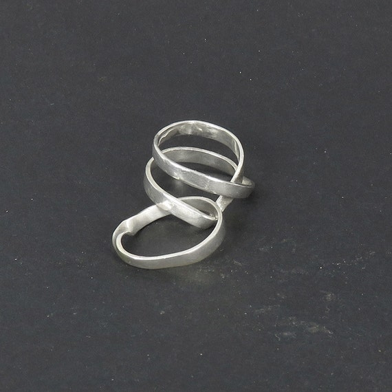 Puzzle Ring Mobius Band Sterling Sliver Twist Ring | Etsy
