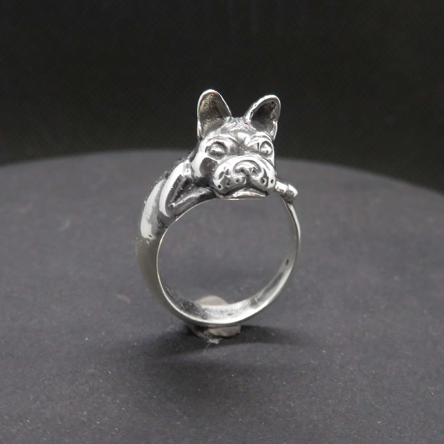 French Bulldog Ring in Sterling Silver - Frenchie Jewelry - Dog Lover ...