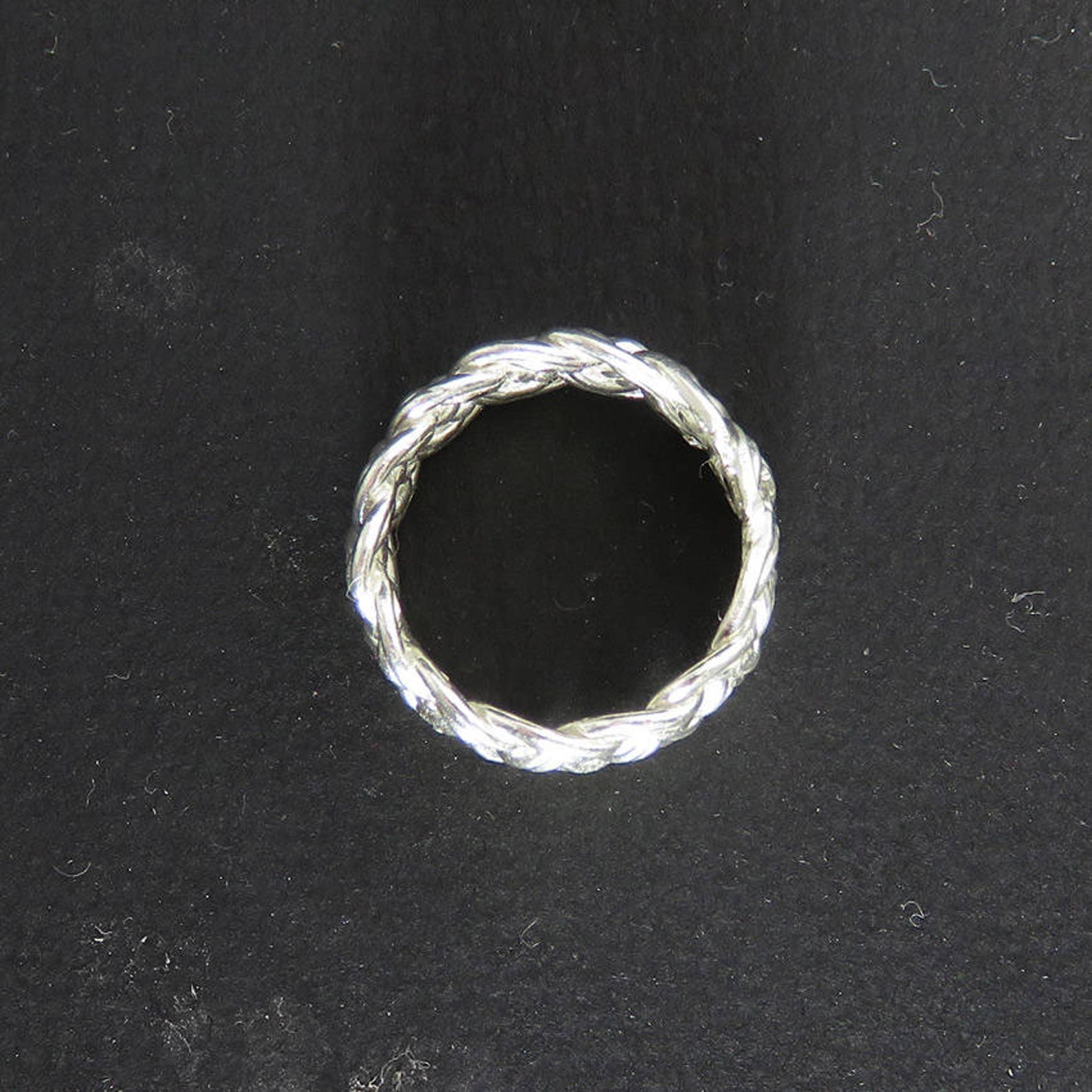 Celtic Wedding Band Braided Silver Ring Celtic Knot Ring