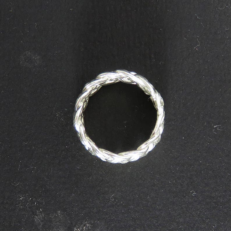 Celtic Wedding Band Braided Silver Ring Celtic Knot Ring ...