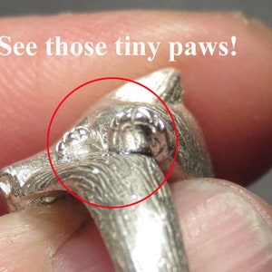 Wolf Ring in Sterling Silver Wolf Amulet Spirit Animal Totem Ring Wolf Ring for Women image 3