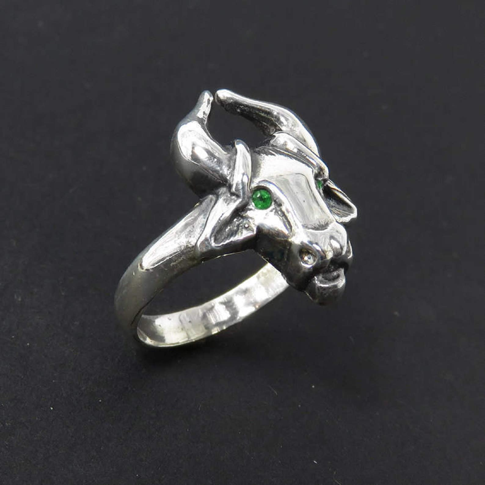Emerald Taurus Ring in Sterling Silver May Birthstone Etsy Australia