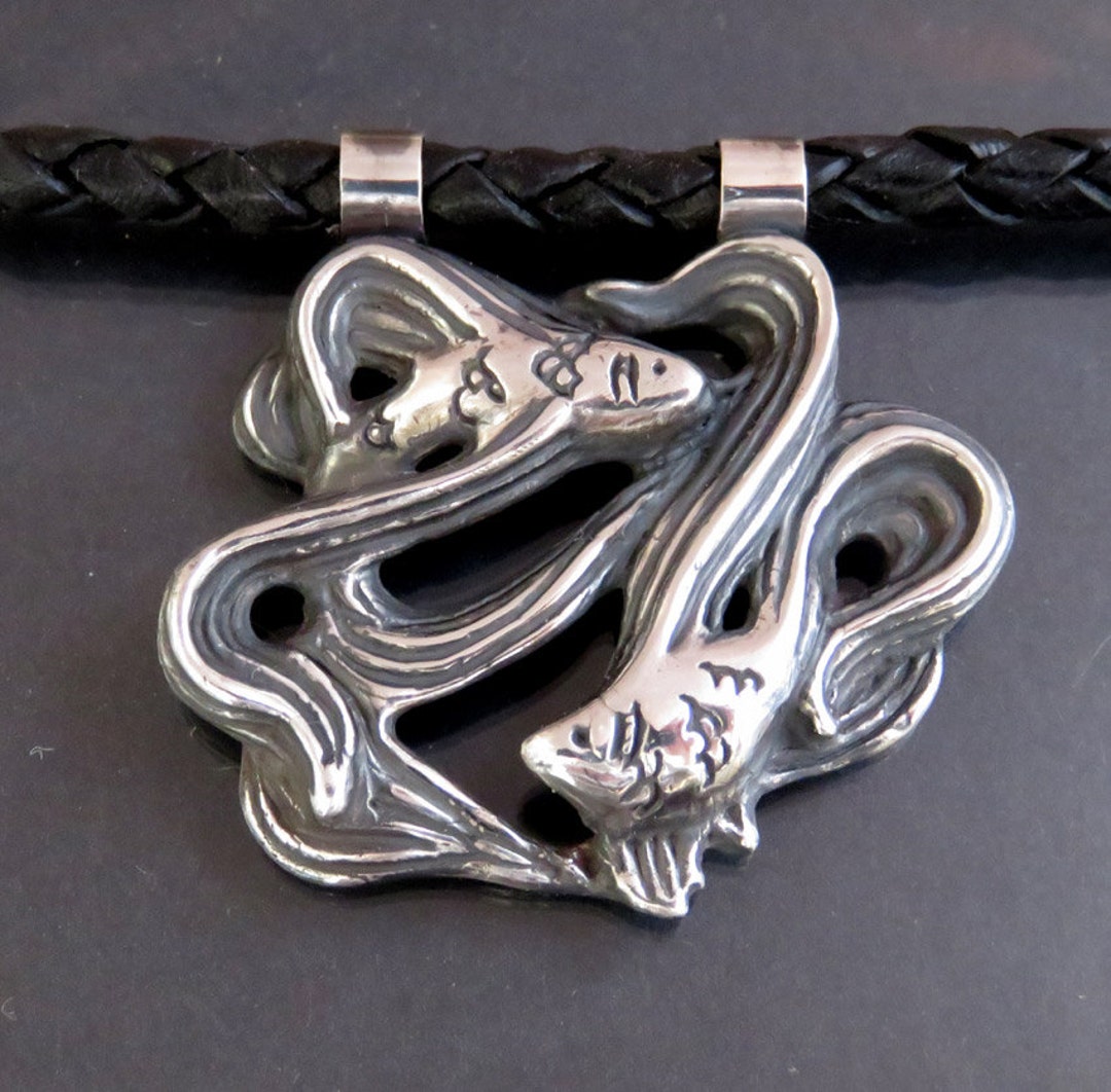 Pisces Pendant - Silver Zodiac Sign Pendant - Astrology Pendant - Fish ...