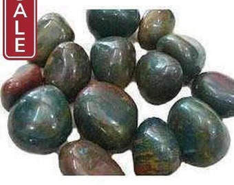 Genuine Bloodstone Tumblestone, Tumbled Stone, Crystal, Polished, Blood Jasper Chalcedony, Heliotrope Crystal, Protection, Grounding 1 Piece