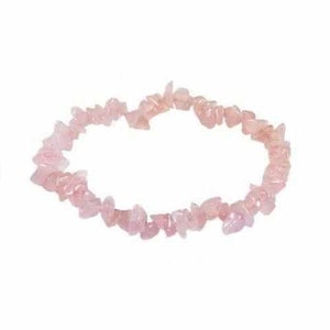 Taurus Birthstone Adult Elasticated Chip Bracelet Gift Rose Quartz image 2