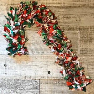 Christmas Ribbon Wreath Candy Cane