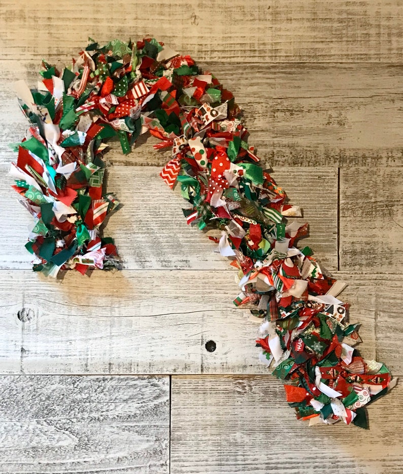 Christmas Ribbon Wreath Candy Cane