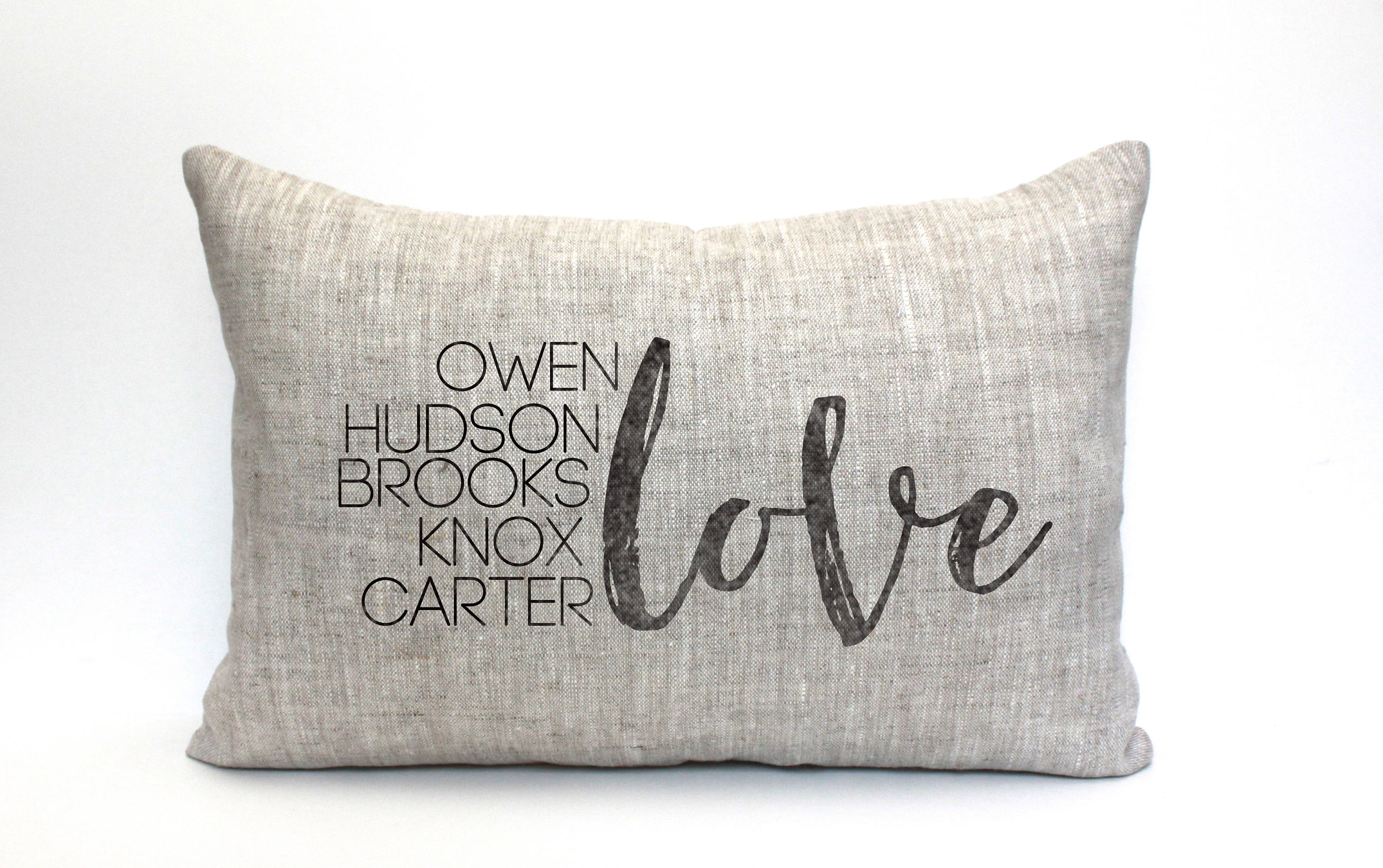 family pillow names pillow personalized pillow grandparent Etsy