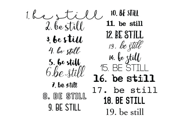 Be still pillow throw pillow word pillow phrase pillow Etsy