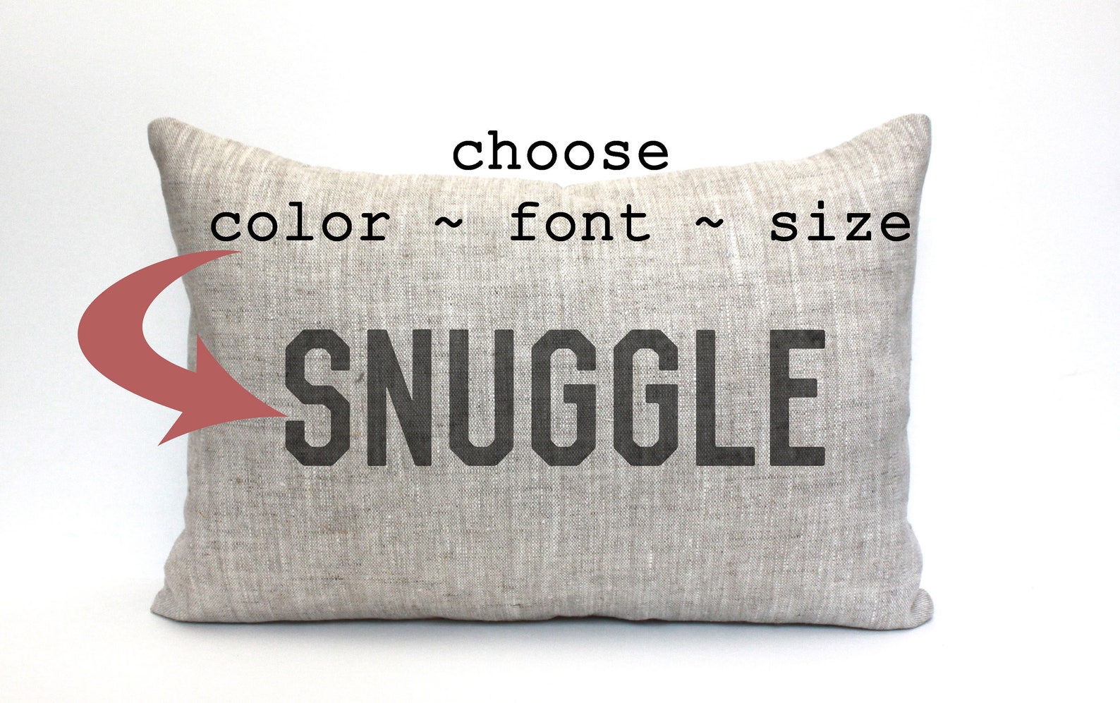 Snuggle Pillow Word Pillow Housewarming Bedroom Pillow Etsy