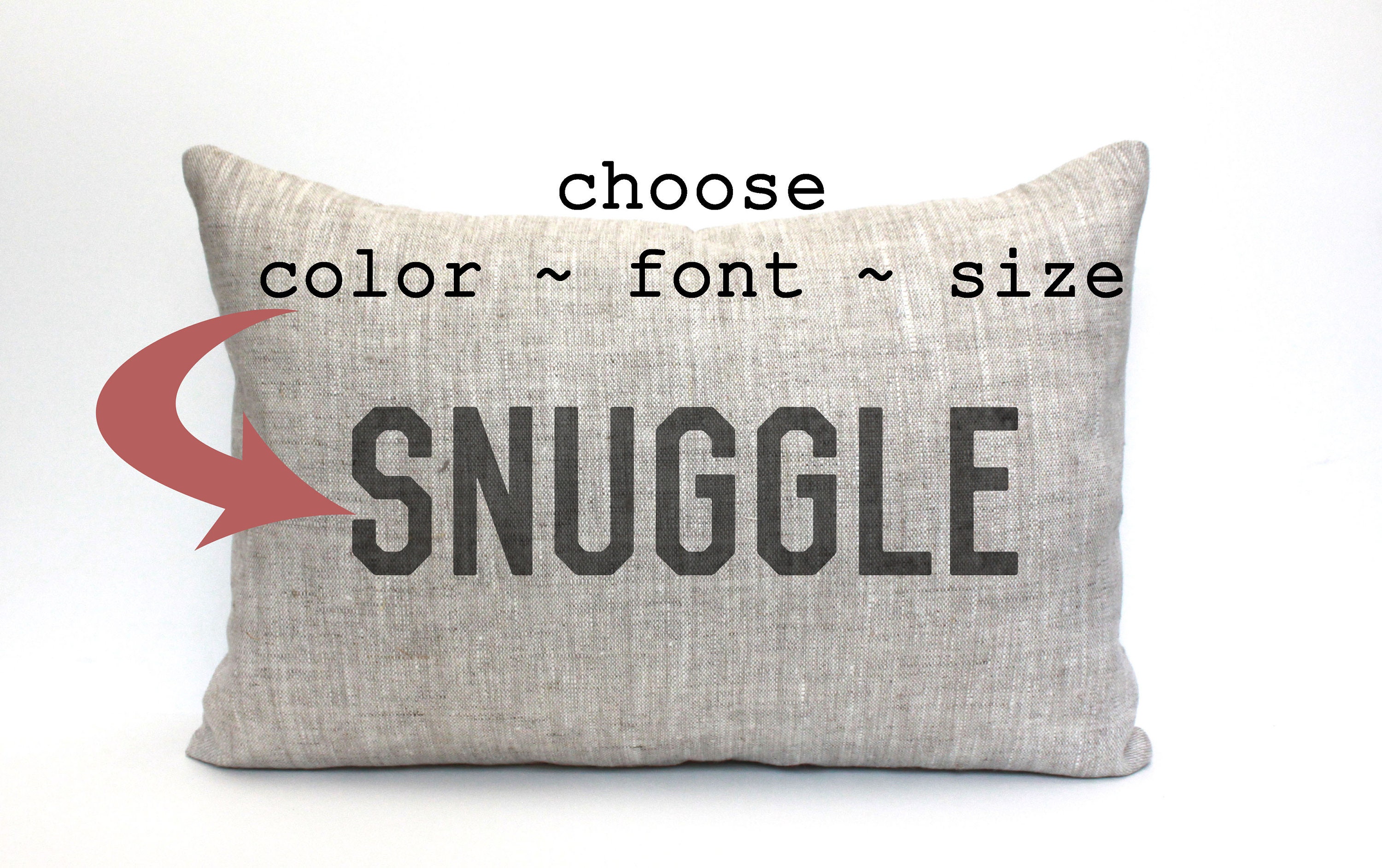 Snuggle pillow word pillow housewarming bedroom pillow Etsy