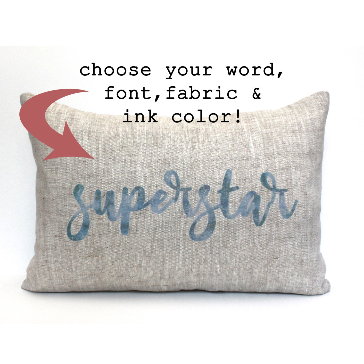 Custom word pillow nursery decor kids room pillow great Etsy