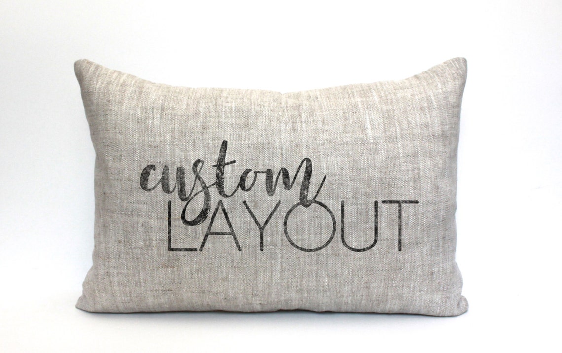 Custom Pillow Word Pillow Pillow With Words Christmas Gift Etsy