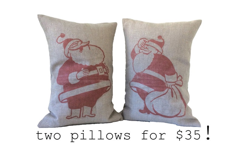 Clearance Sale Christmas Pillow Santa Pillow Christmas Etsy
