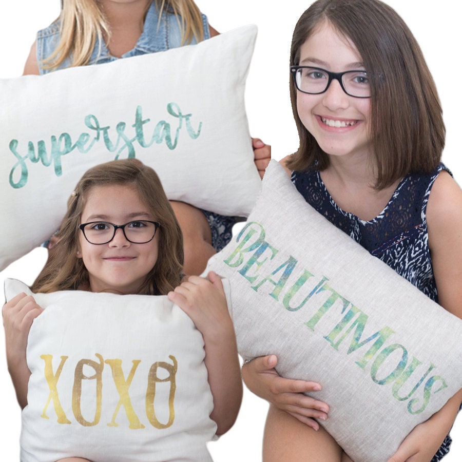 custom word pillow nursery decor kids room pillow great Etsy