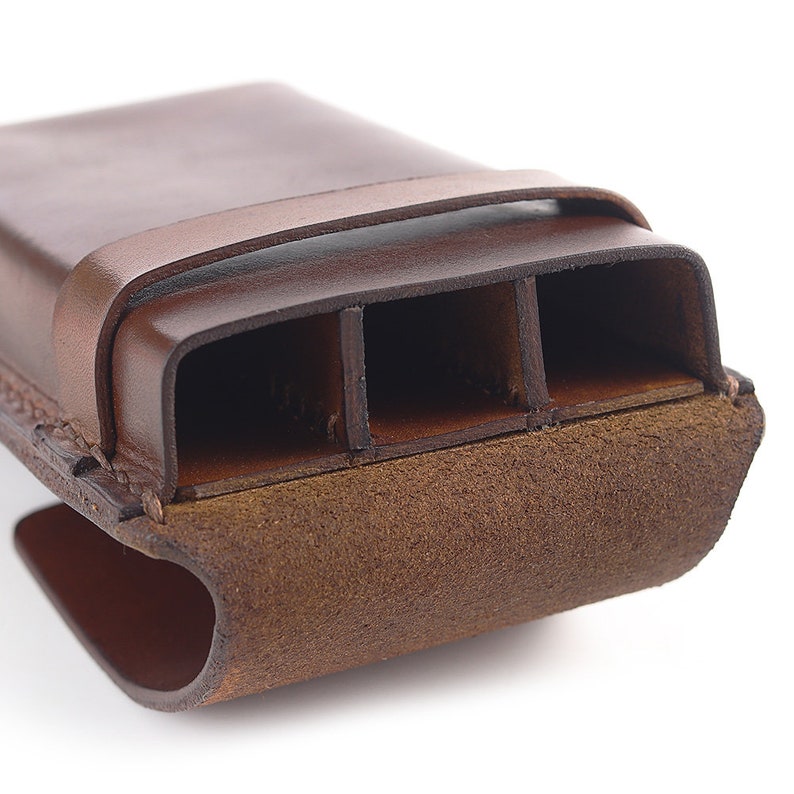 Handmade Vintage Brownleather Pen Casepencil Boxthree Packs Etsy