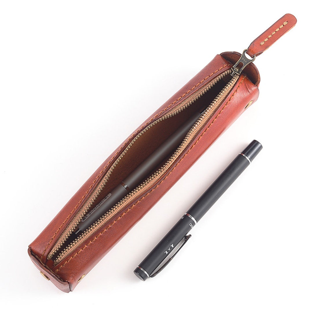 Handmade Leather Pen Casepen holder with zipperMultiple Etsy