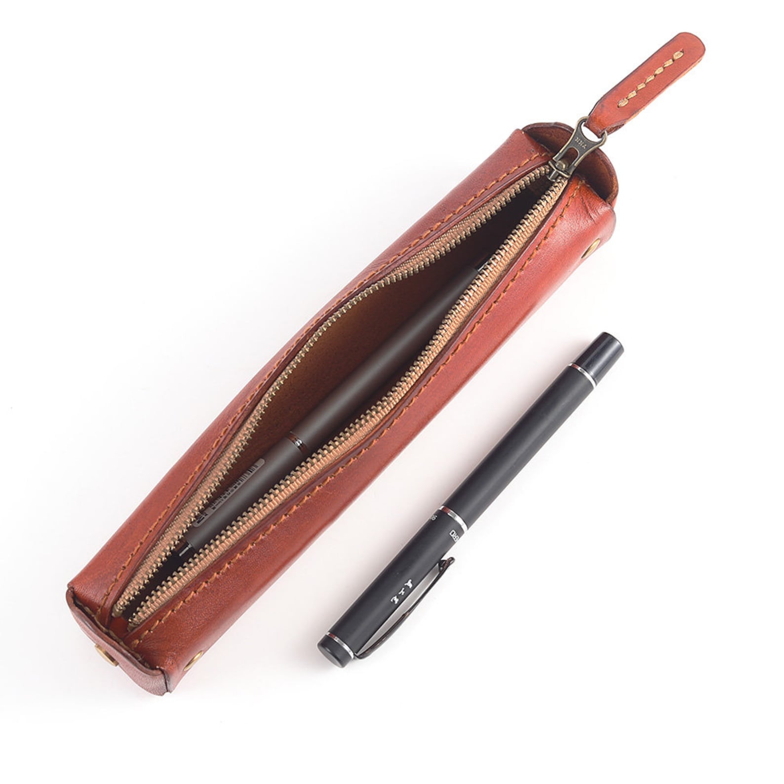 Handmade Leather Pen Casepen holder with zipperMultiple Etsy