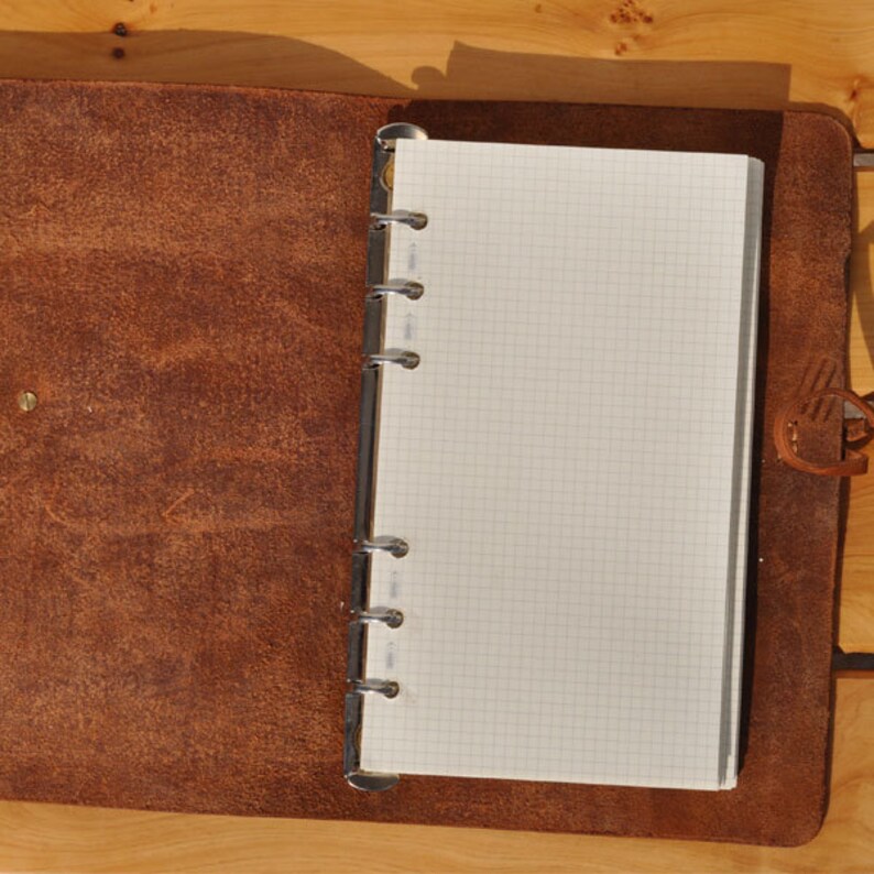 A6 Leather Journal Diary Notebook /looseleaf Notebook/ Etsy