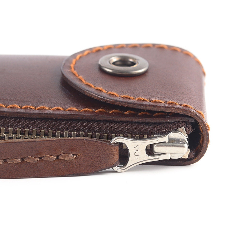 Handmade Leather Pen Case-pen holder with zipper-Multiple | Etsy