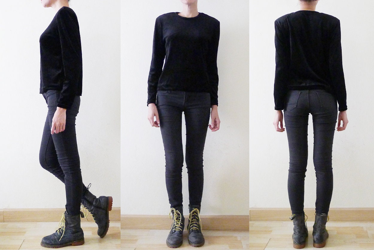 RARE 1988 COMME Des GARCONS Tricot Black Velour Velvet Long