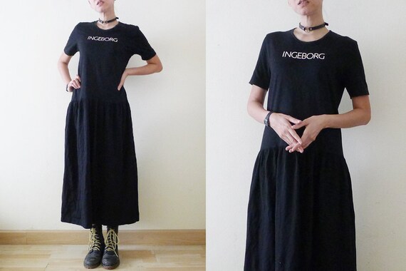 plain black tshirt dress