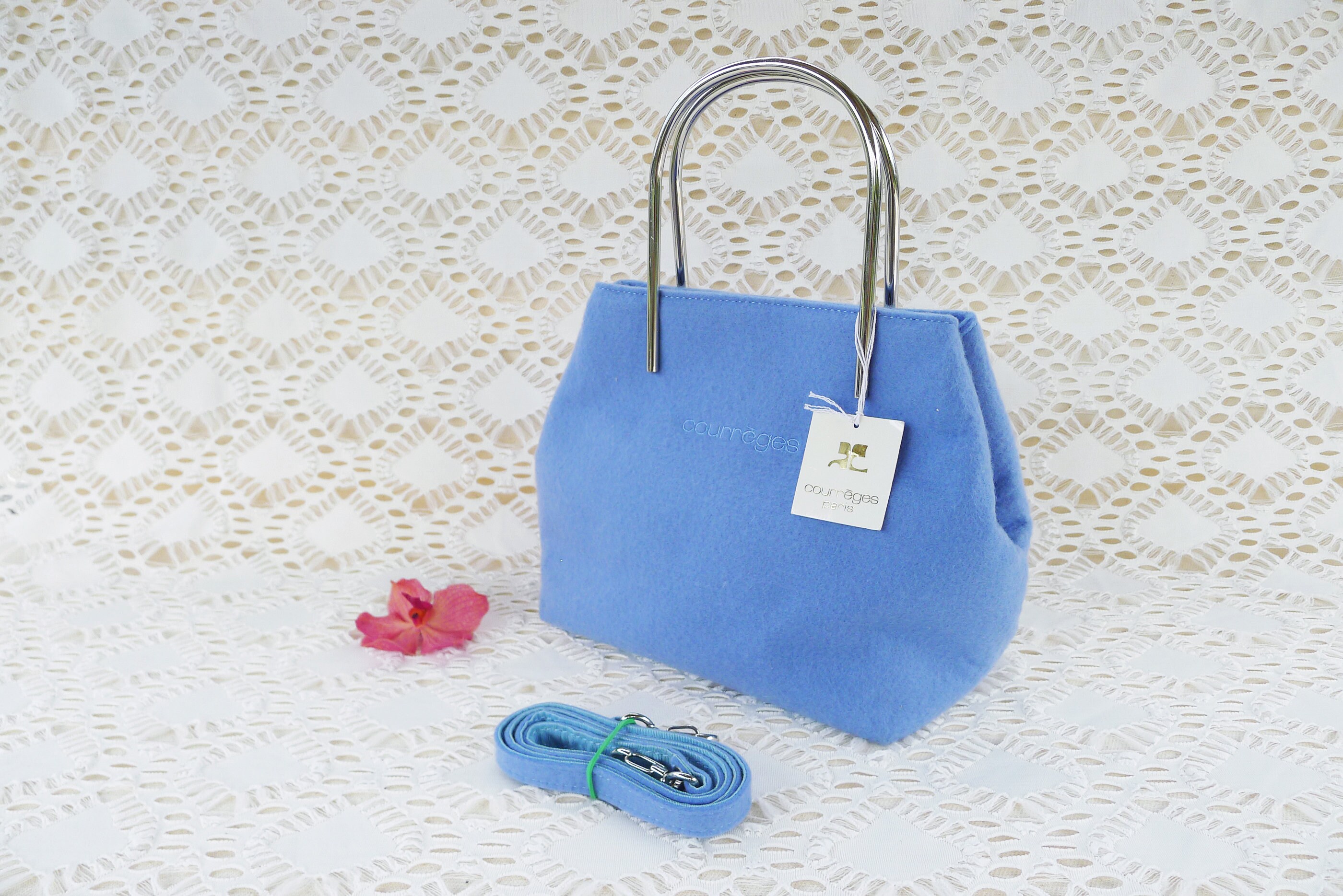 Loop Mini Tote Bag in Blue - Courreges