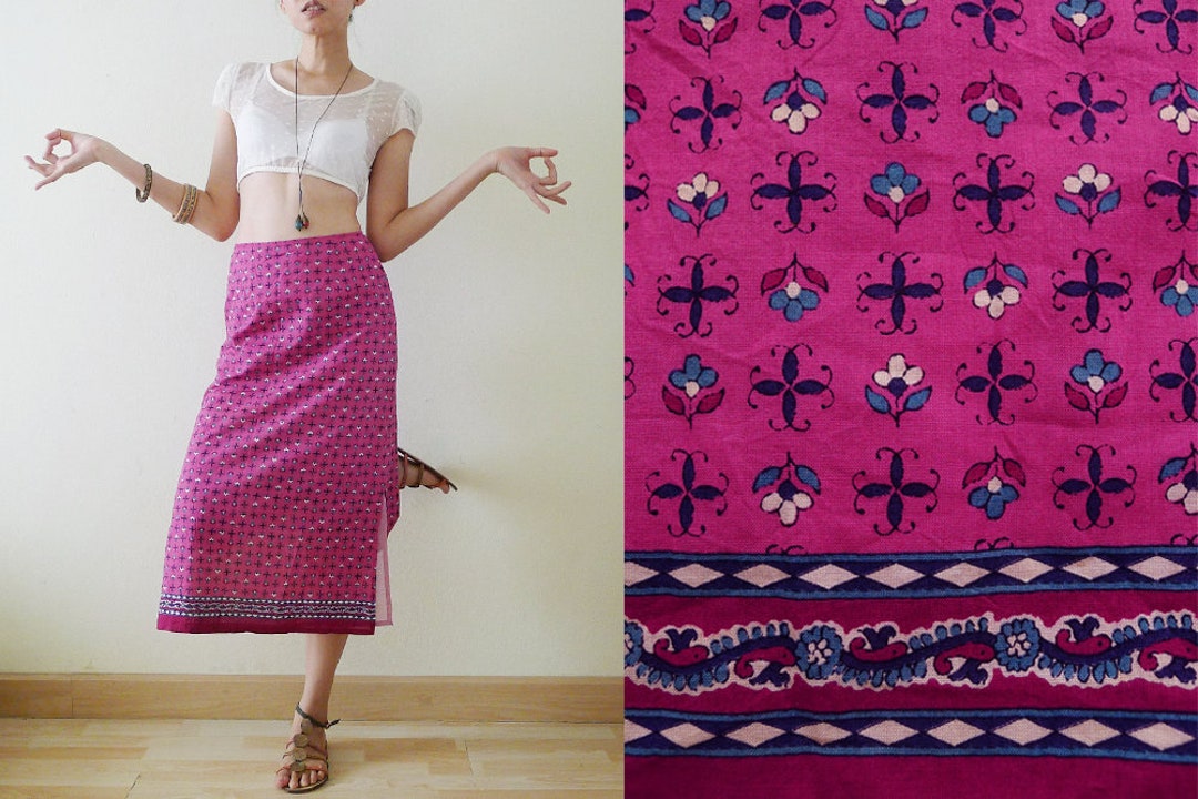 1970s Indian Cotton Maxi Wrap Skirt – Erin Templeton