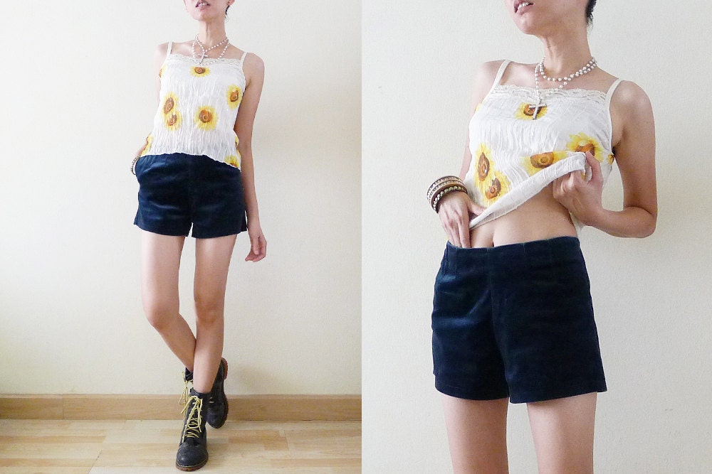 90s White SUNFLOWER Camisole, Lace and Sequin Details, Spaghetti