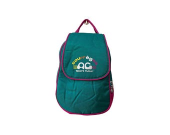 90s COURRÈGES SPORT FUTUR Travel Portable Organizer Shoe Bag: Colorblock Gym Bag