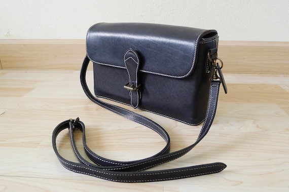 Vintage NORMA KAMALI Black Genuine Leather Rigid Box Shaped Crossbody Bag shoulder Bag Minimalist Handbag designer Bag Hipster Indie boho Etsy