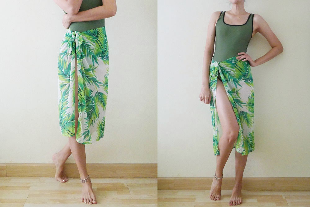 Palm leaf beach cover up sale