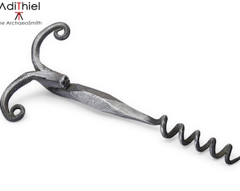 E_01c - Damascus Steel Bull Head CORKSCREW