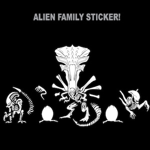 Alien Family Car Sticker xenomorph decal