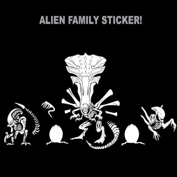 Alien Family Car Sticker xenomorph decal