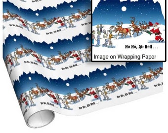 Zombies attack Santa Wrapping paper