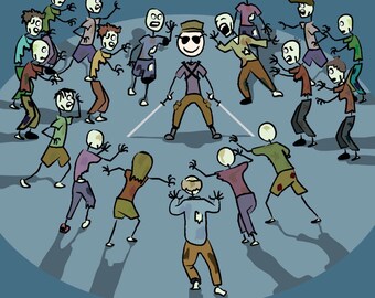 Zombie Stick figure Horde Shirt