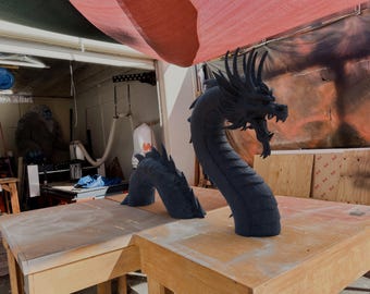 Winding Dragon Fantasy Foam Garden Statue