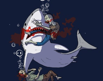 Sharks VS Zombies Tshirt