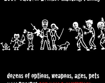 Zombie Hunting Family Decal