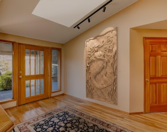 Custom Mermaid Relief Wall Art: Finished or DIY