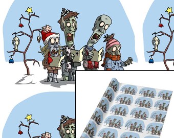 Zombie Carolers Wrapping Paper